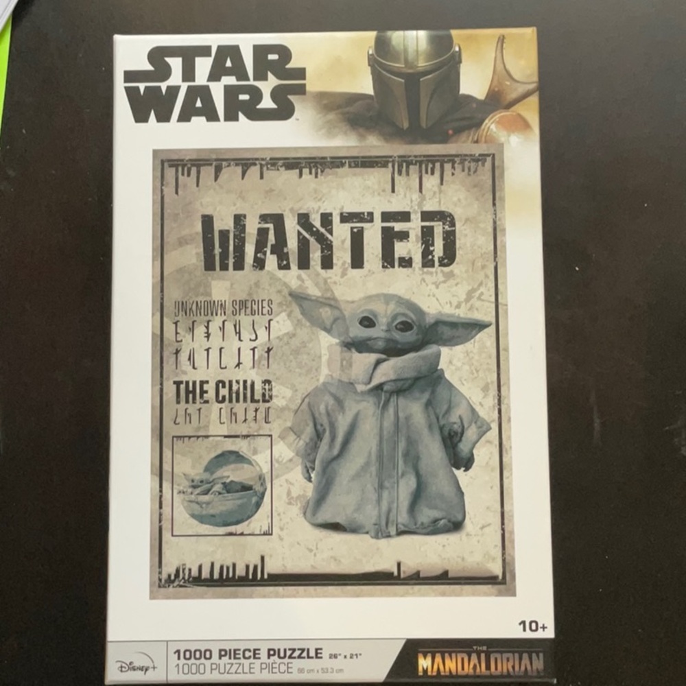 Disney Star Wars The Mandalorian The Child Wanted Poster Jigsaw Puzzle- 1000pcs